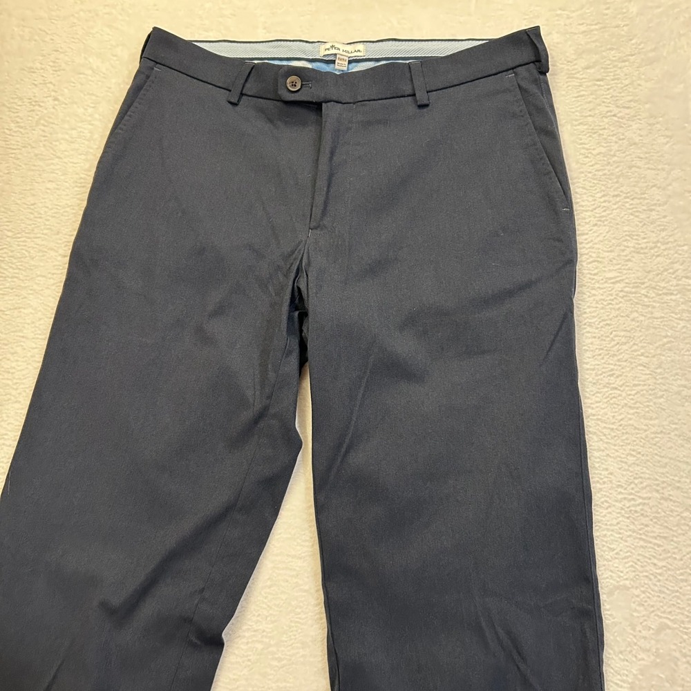 Peter Millar Highland Performance Pants Mens 32/32 Navy Blue Golf MF19EB50FB